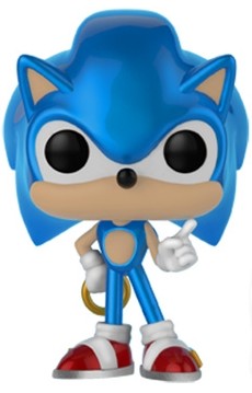 Sonic the Hedgehog (With Gold Ring, Metallic), Sonic The Hedgehog, Funko Toys, Pre-Painted, 0889698332217