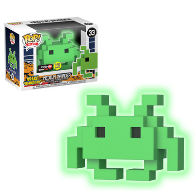 Medium Invader (Green, Glow in the Dark), Space Invaders, Funko Toys, GameStop, Pre-Painted
