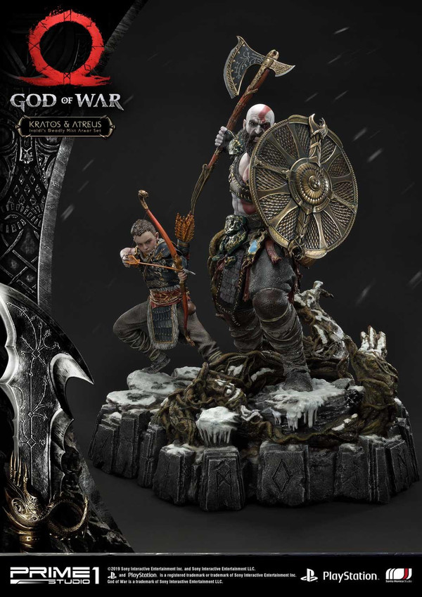 Atreus, Kratos, Mimir (Ivaldi's Deadly Mist Armor set), God Of War (2018), Prime 1 Studio, Pre-Painted, 1/4, 4582535940694