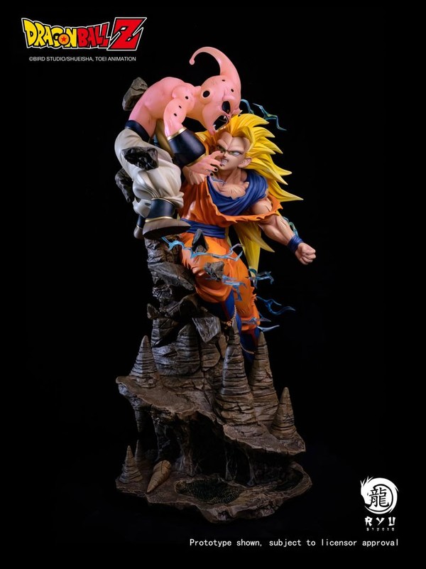 Majin Buu (Junsui), Son Goku SSJ3, Dragon Ball Z, Ryu Studio, Pre-Painted, 1/6