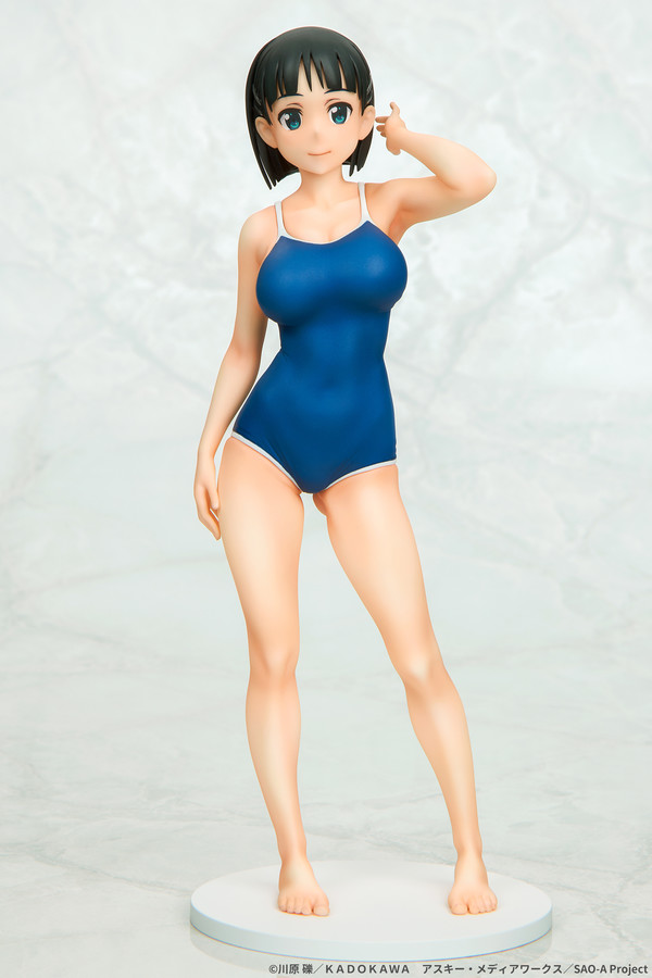 Kirigaya Suguha (Navy Swimsuit), Sword Art Online, Q-six, Pre-Painted, 1/7, 4580001942111
