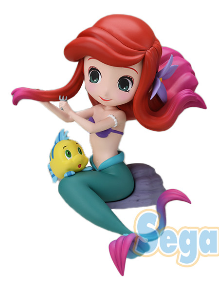 Ariel, Flounder, The Little Mermaid, SEGA, Pre-Painted