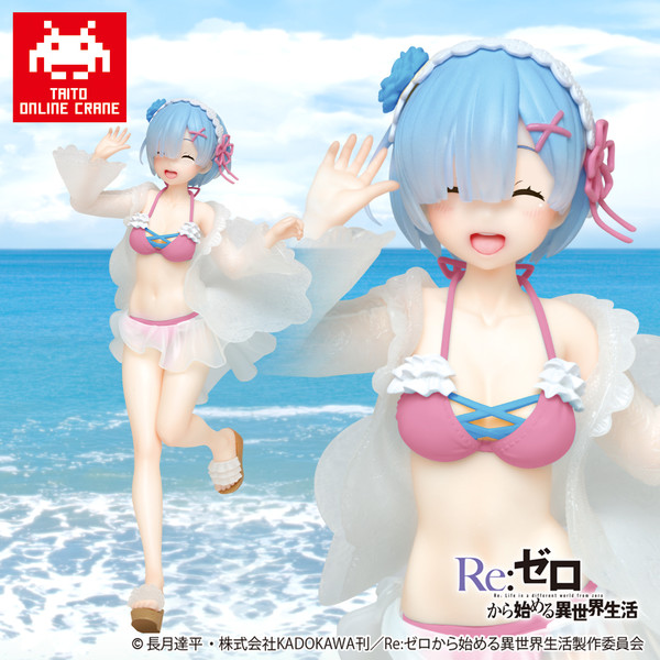 Rem (Original Frill Swimsuit, Smile, Taito Online Crane), Re:Zero Kara Hajimeru Isekai Seikatsu Memory Snow, Taito, Pre-Painted