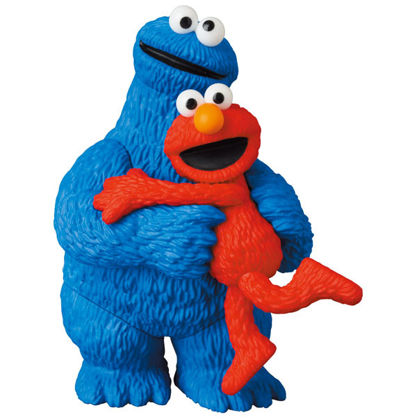 Cookie Monster, Elmo, Sesame Street, Medicom Toy, Pre-Painted, 4530956155821