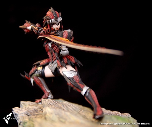 Hunter (Rathalos Armor, Female), Monster Hunter, Kinetiquettes, Pre-Painted, 1/10