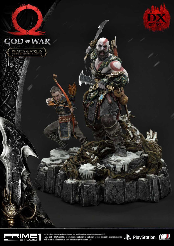 Atreus, Kratos, Mimir (Ivaldi's Deadly Mist Armor set, DX), God Of War (2018), Prime 1 Studio, Pre-Painted, 1/4, 4582535940700
