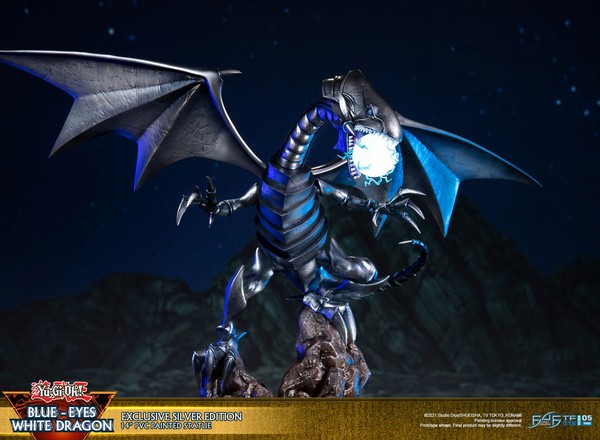 Blue-Eyes White Dragon (Exclusive SilEdition), Yu-Gi-Oh! Duel Monsters, First 4 Figures, Pre-Painted