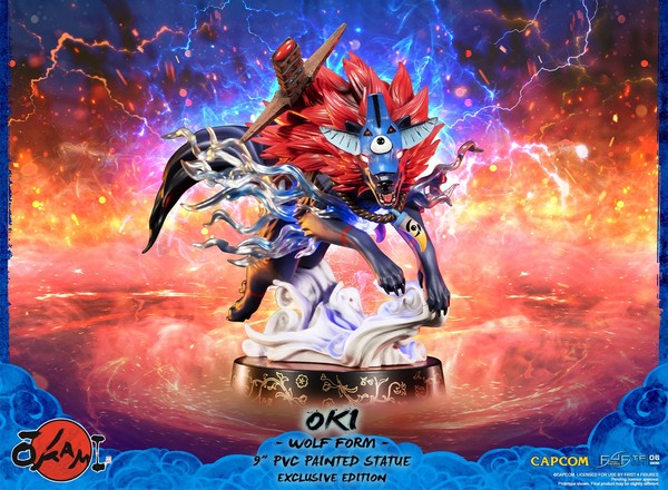 Okikurumi (Wolf Form, Exclusive Edition), Ookami, First 4 Figures, Pre-Painted