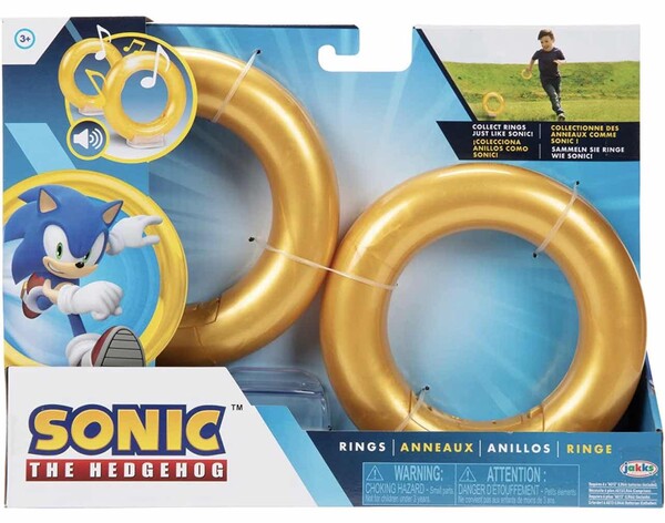 Gold Rings, Sonic The Hedgehog, Disguise, Jakks Pacific, Pre-Painted
