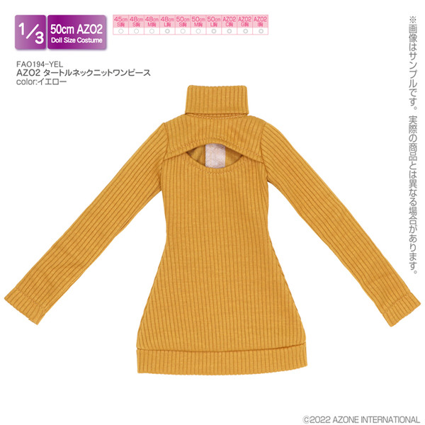 AZO2 Turtleneck Knit One-piece (Yellow), Azone, Accessories, 1/3, 4573199927565