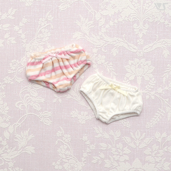 Yawaraka Cotton Shorts Set (Shiro & Momoiro Border, Mini), Volks, Accessories, 4518992433240