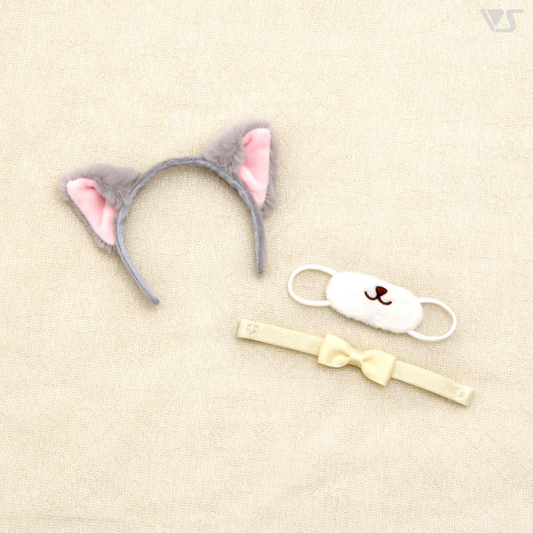 Mask & Nekomimi Headband (Grey), Volks, Accessories, 4518992434070