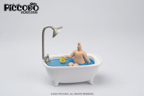 Diorama Head Stand, Piccodo [4589565814278] (Bathtub, Natural), Genesis, Accessories, 4589565814278