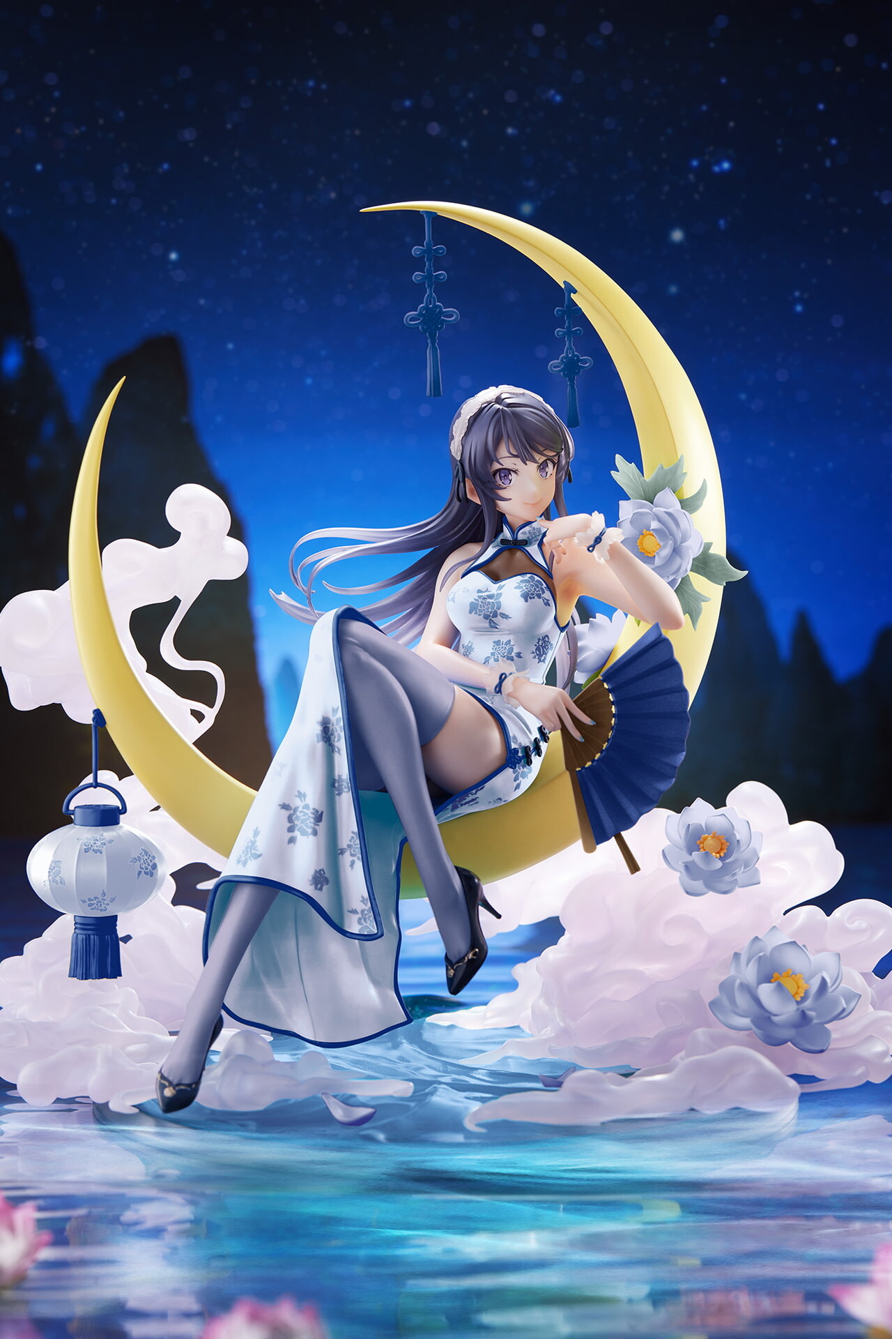 Sakurajima Mai (White China Dress), Seishun Buta Yarou Wa Bunny Girl Senpai No Yume Wo Minai, Spiritale, Wing, Pre-Painted, 1/7, 4988611223819