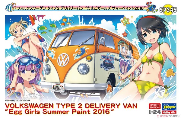 Volkswagen Type 2 Delivery Van (Egg Girls Summer Paint 2016), Hasegawa, Model Kit, 1/24, 4967834521452
