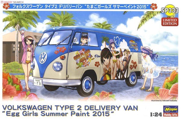Volkswagen Type 2 Delivery Van (Egg Girls Summer Paint 2015), Hasegawa, Model Kit, 4967834521339