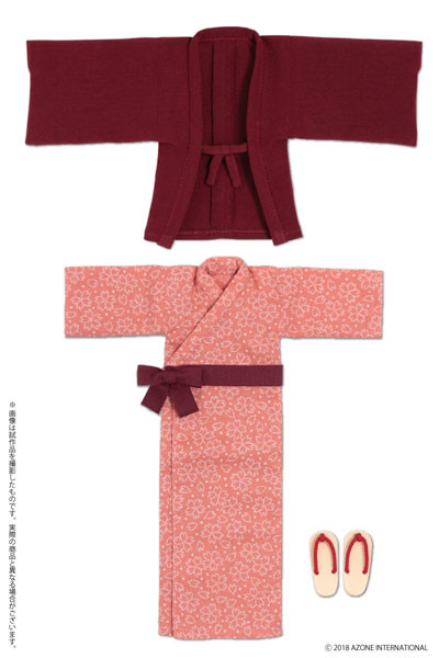 Onsen Yukata Set (Dark Red), Azone, Accessories, 1/6
