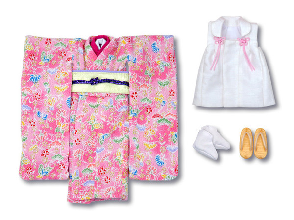 Kimono set (Koume & Butterfly, Pink, Festival), Azone, Accessories, 1/6